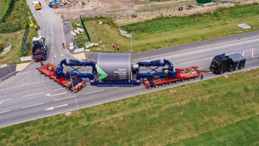 Collett & Sons complete Yankee dryer transport to new Deeside facility
