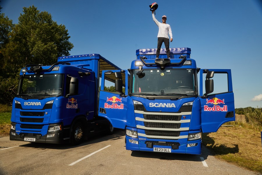 Scania autonomous trucks used in Matt Jones’ world-first stunt