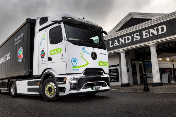 eActros 600 completes first electric John O’Groats to Land’s End run