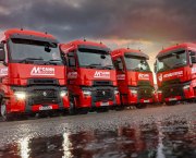 Renault Trucks T High 480 6x2 in McCann Logistics livery supporting ANDYSMANCLUB