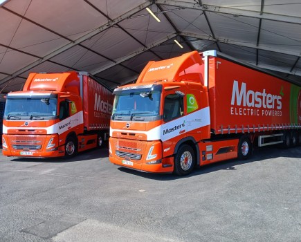 Volvo FM Electric trucks operated by Masters Logistical for British Sugar transport work