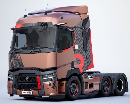 Renault Trucks T High tractor unit equipped with the new DE13 R powertrain designed to improve fuel efficiency and reduce emissions