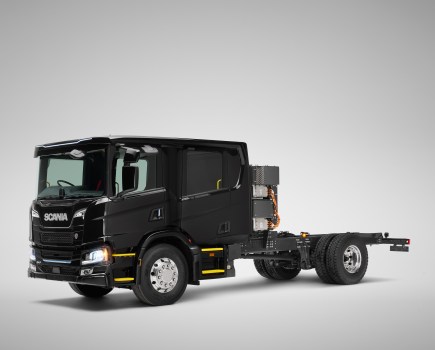 Scania battery-electric CrewCab rescue vehicle displayed ahead of Interschutz 2026