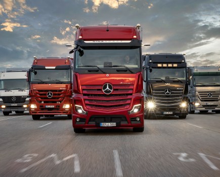 Mercedes-Benz Actros truck marking the model’s 30th anniversary