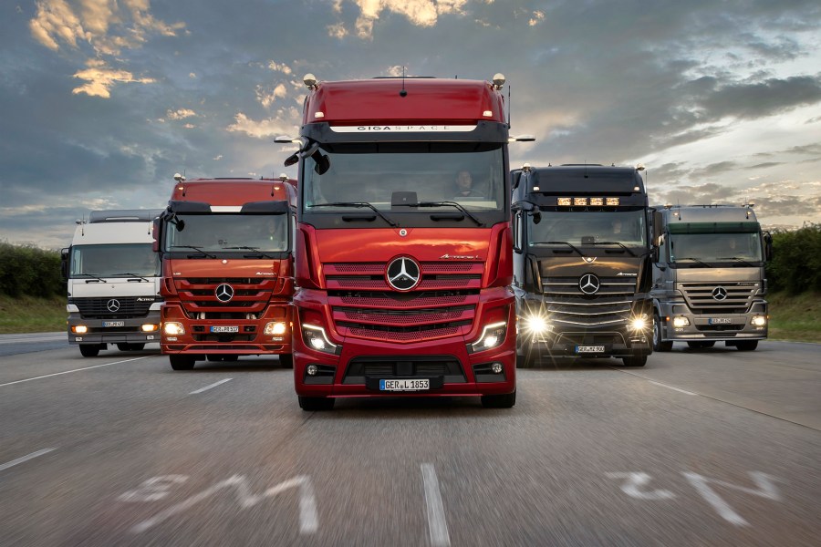 Mercedes-Benz Actros truck marking the model’s 30th anniversary