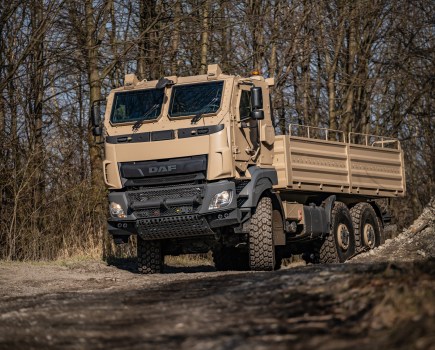 DAF military trucks combine DAF components with Tatra all-wheel-drive chassis for demanding off-road operations